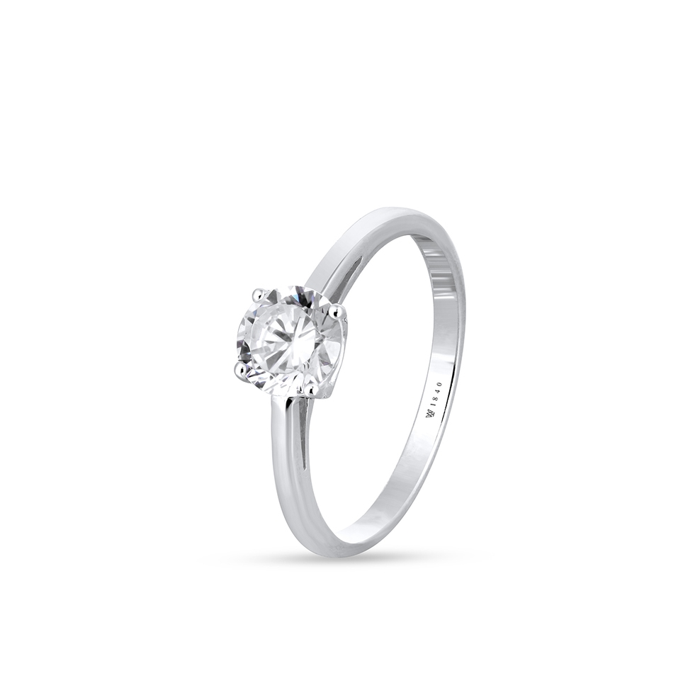 Pierścionek srebrny z cyrkonią