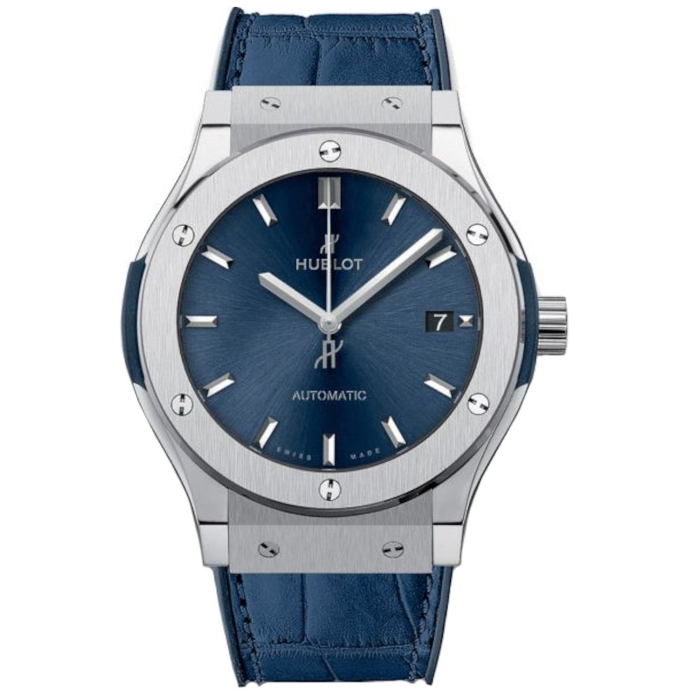 ZEGAREK HUBLOT CLASSIC FUSION TITANIUM BLUE