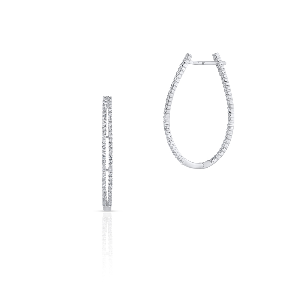 Kolczyki białe złoto z diamentami