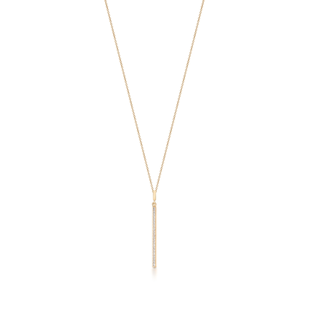 Naszyjnik złoty z cyrkoniami minimalistyczny
