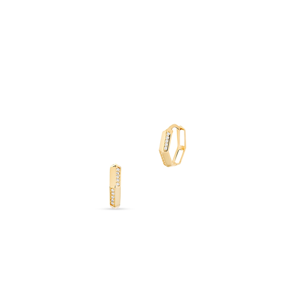 Kolczyki złote z cyrkoniami