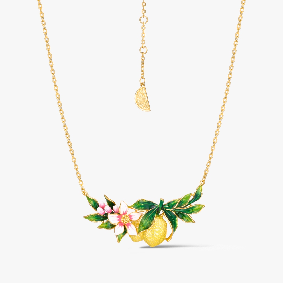 Naszyjnik srebrny Kwiaty Nocy Cytrusy