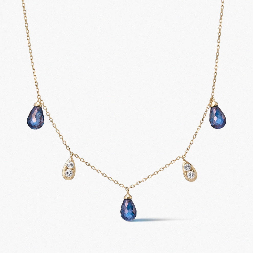 Naszyjnik złoty Kwiaty Nocy Bratki