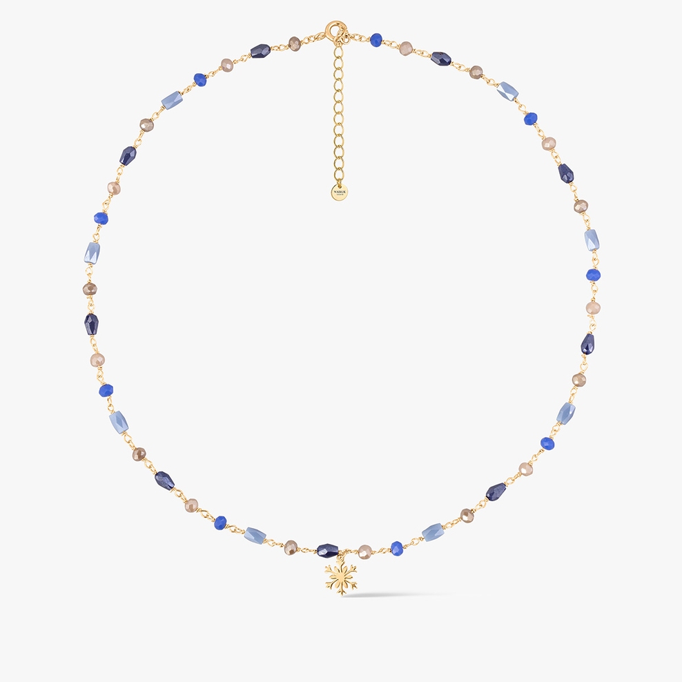 Naszyjnik srebrny z kolorowymi kamieniami