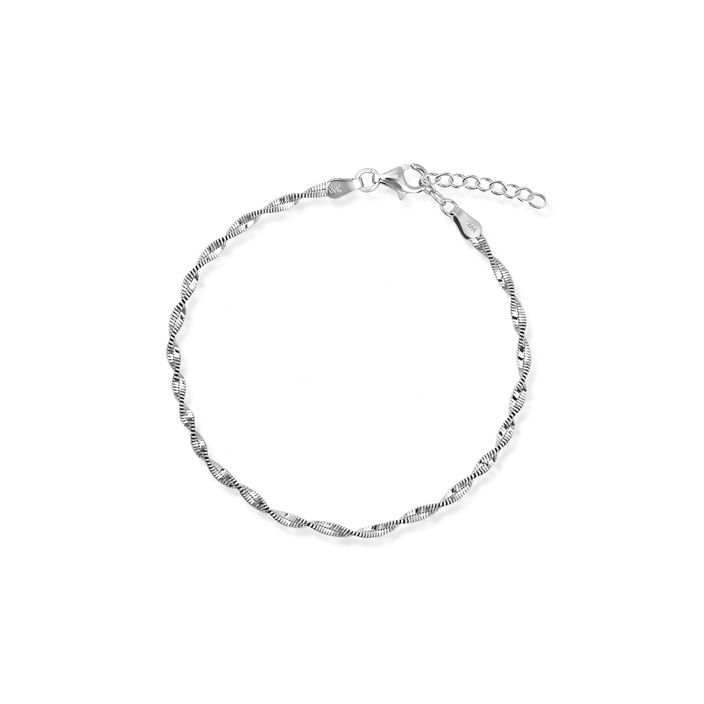 Bransoletka srebrna singapur