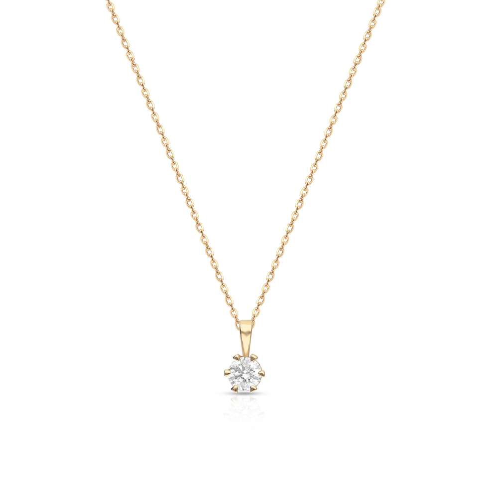 Wisiorek złoty z brylantem