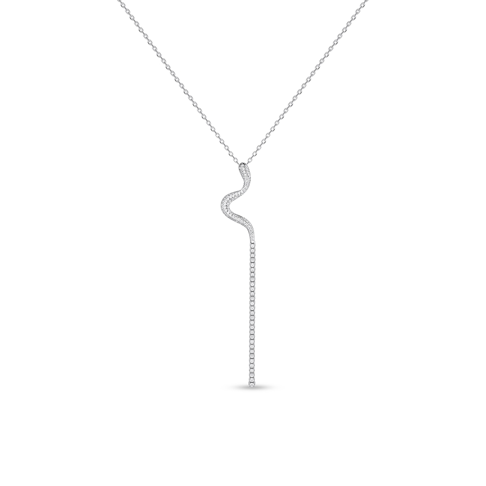 Naszyjnik srebrny z cyrkoniami