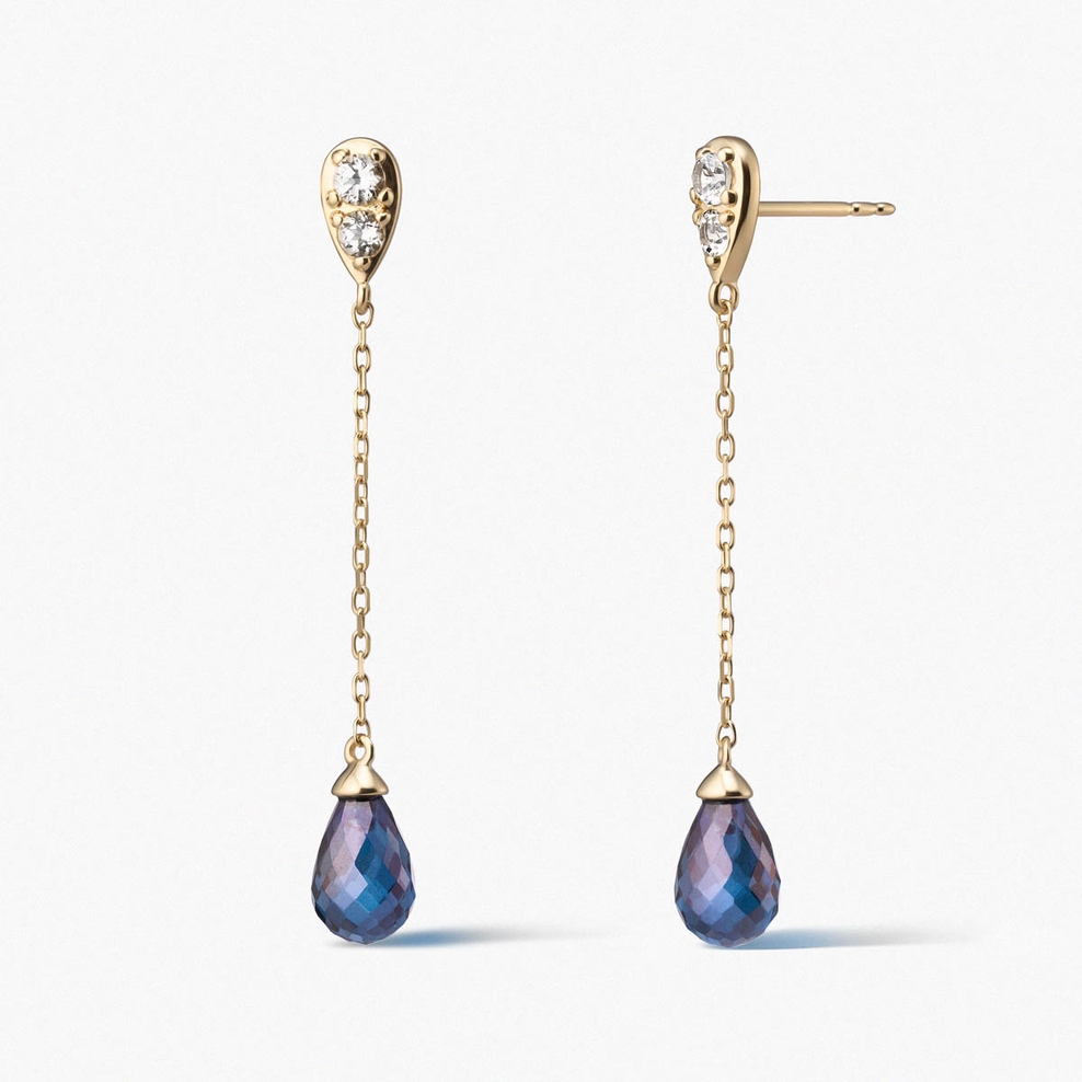 Kolczyki złote Kwiaty Nocy Bratki