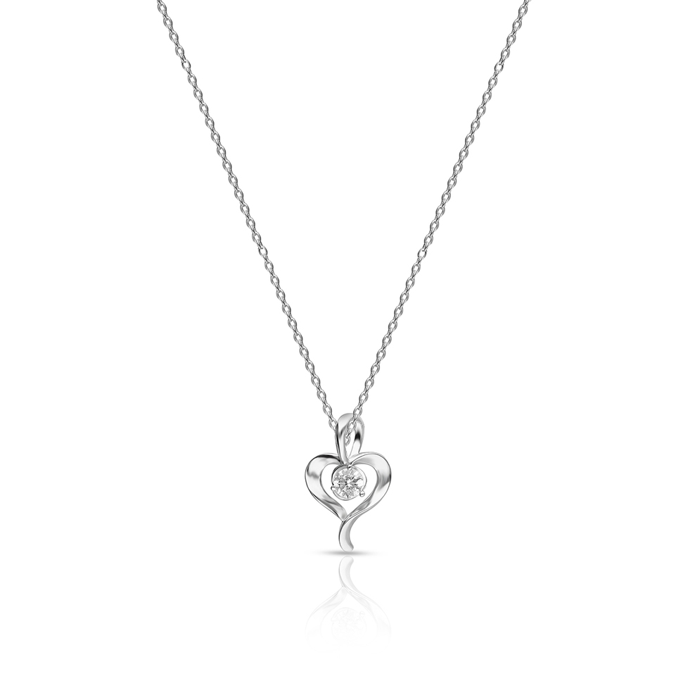 Wisiorek srebrny z cyrkonią serce