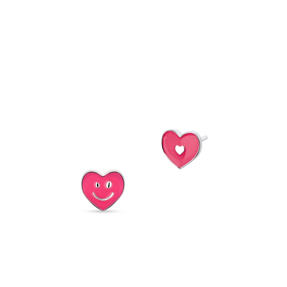 Kolczyki srebrne serca