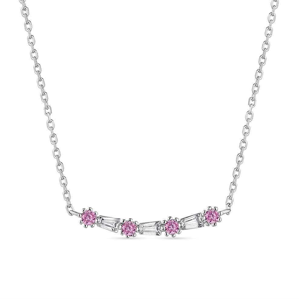 Naszyjnik srebrny z cyrkoniami