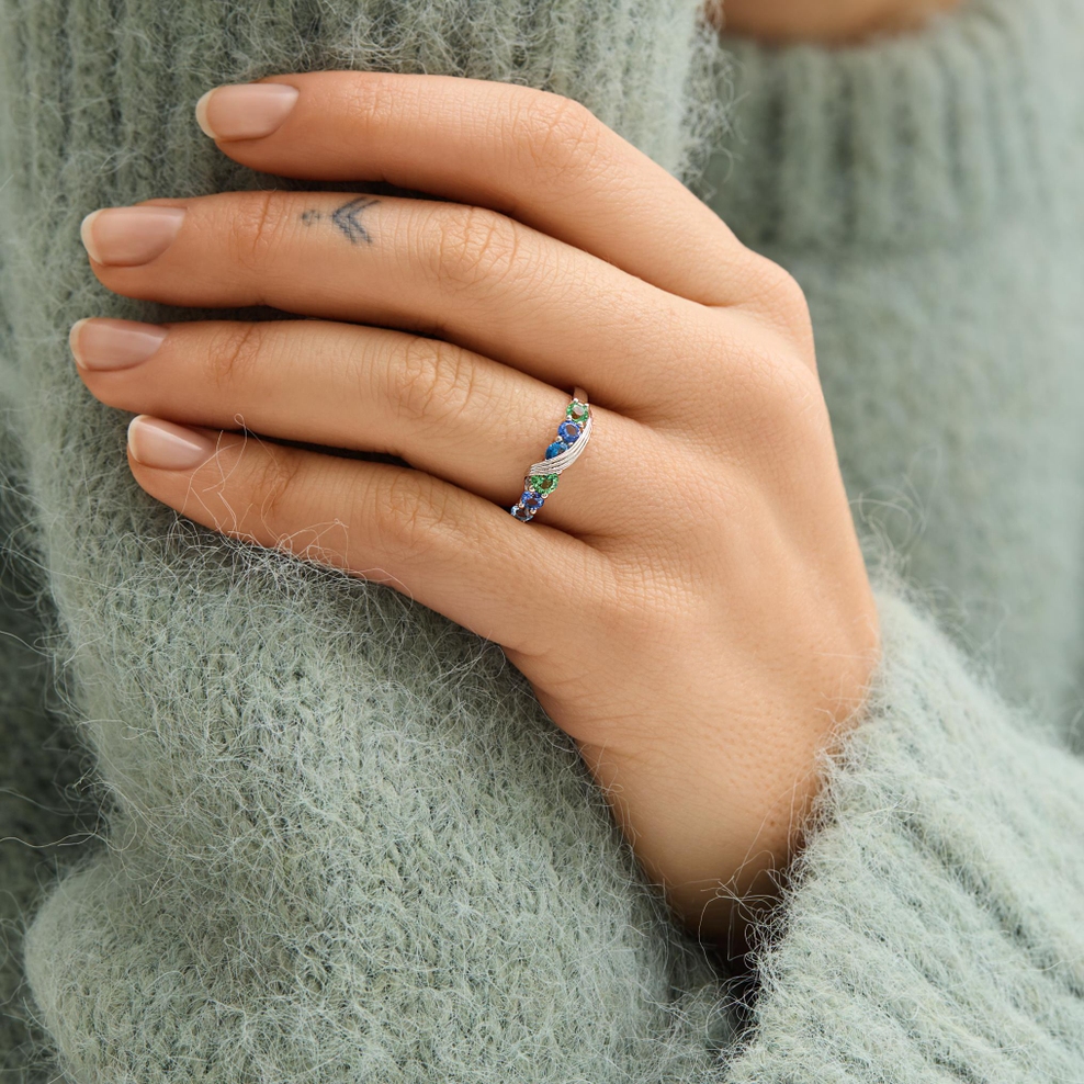 Pierścionek srebrny KOI