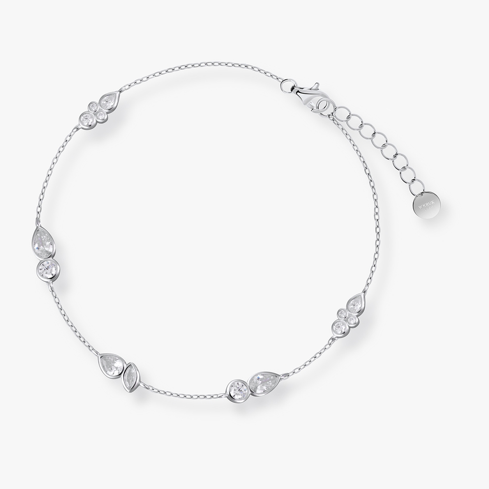 Bransoleta srebrna z cyrkoniami