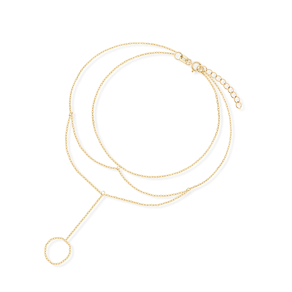 Bransoleta złota z pierścionkiem