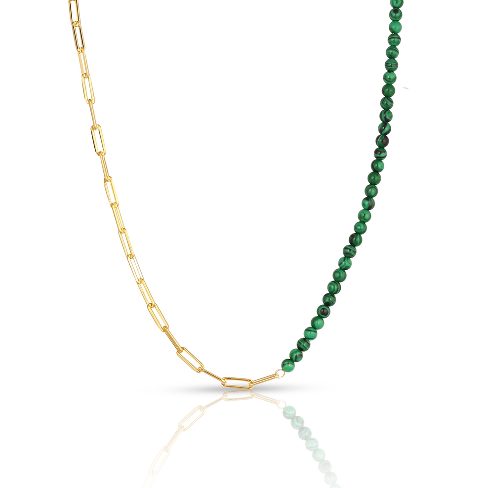 Naszyjnik srebrny pozłacany