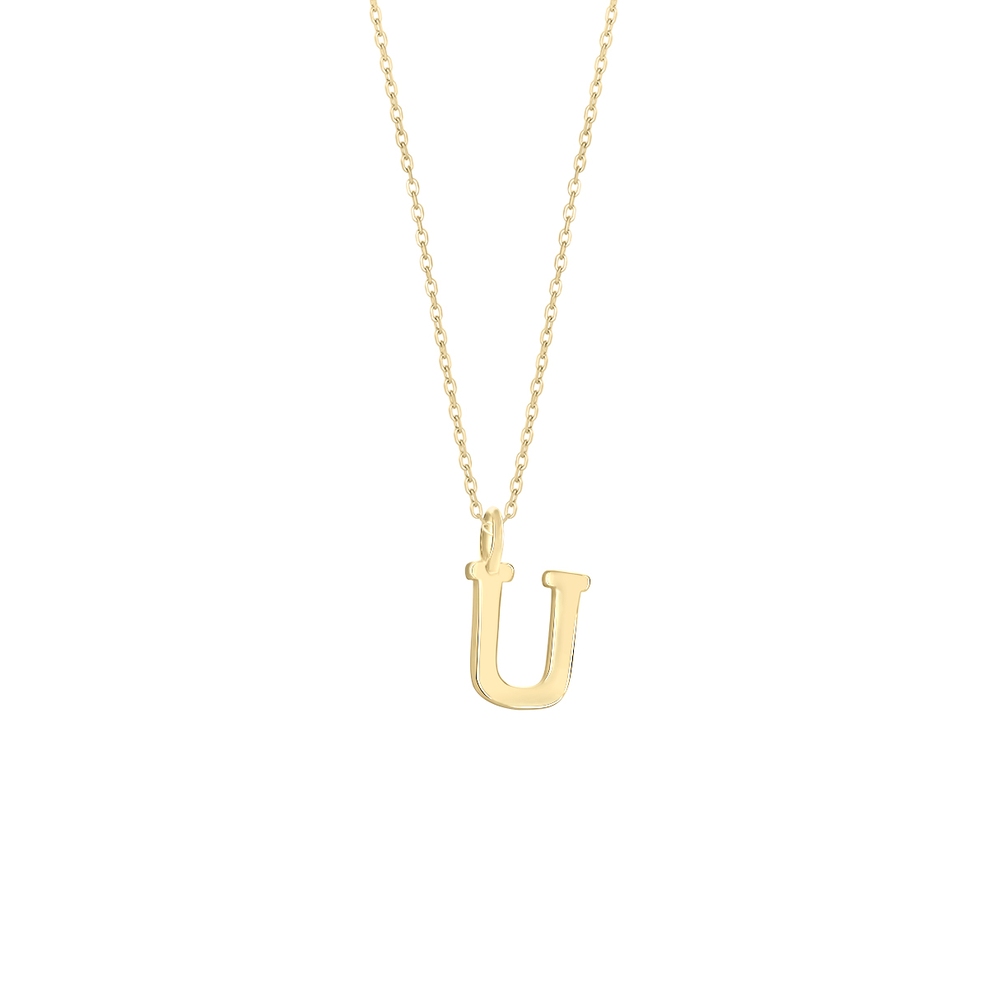 Naszyjnik srebrny z Literką U - Picky Pica Say My Name