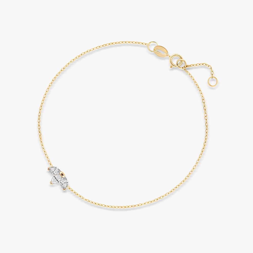 Bransoleta złota z cyrkoniami