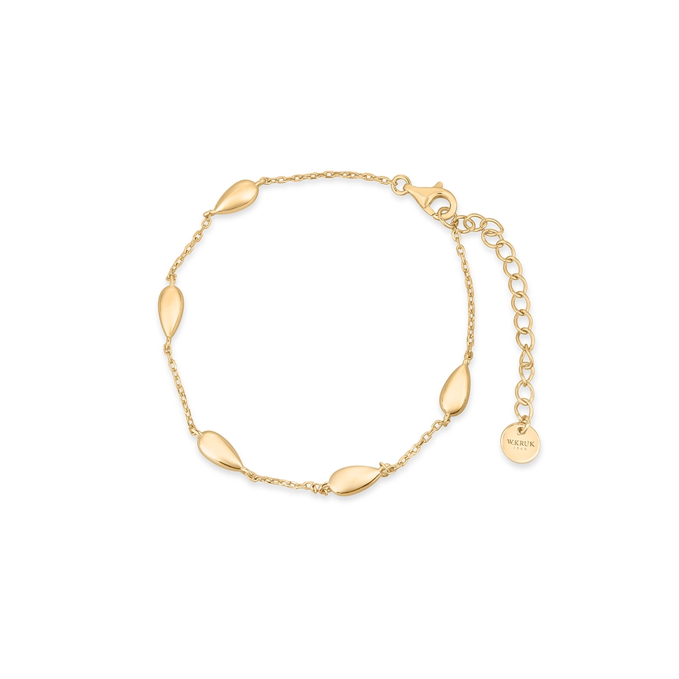 Bransoleta srebrna pozłacana