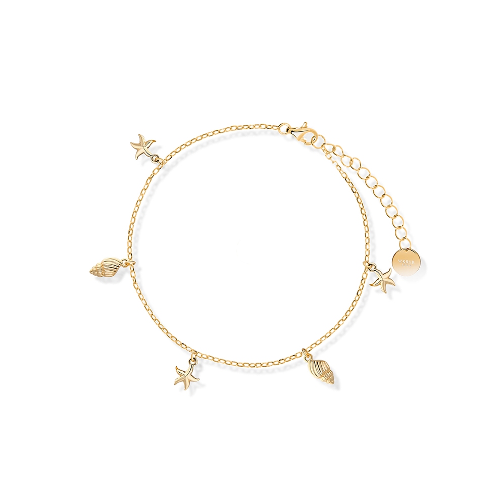 Bransoleta srebrna pozłacana