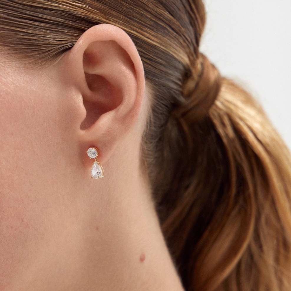 Kolczyki złote z cyrkoniami Ceremonials