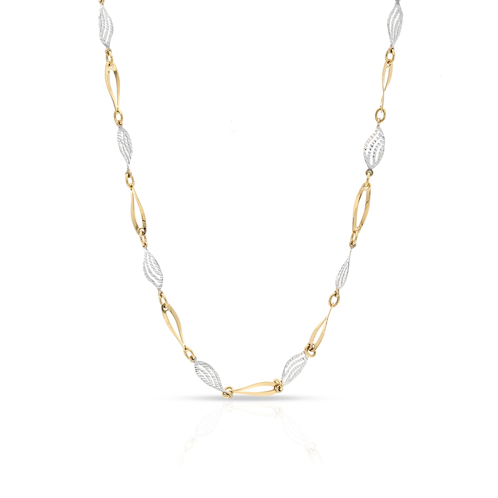 Naszyjnik złoty bicolor