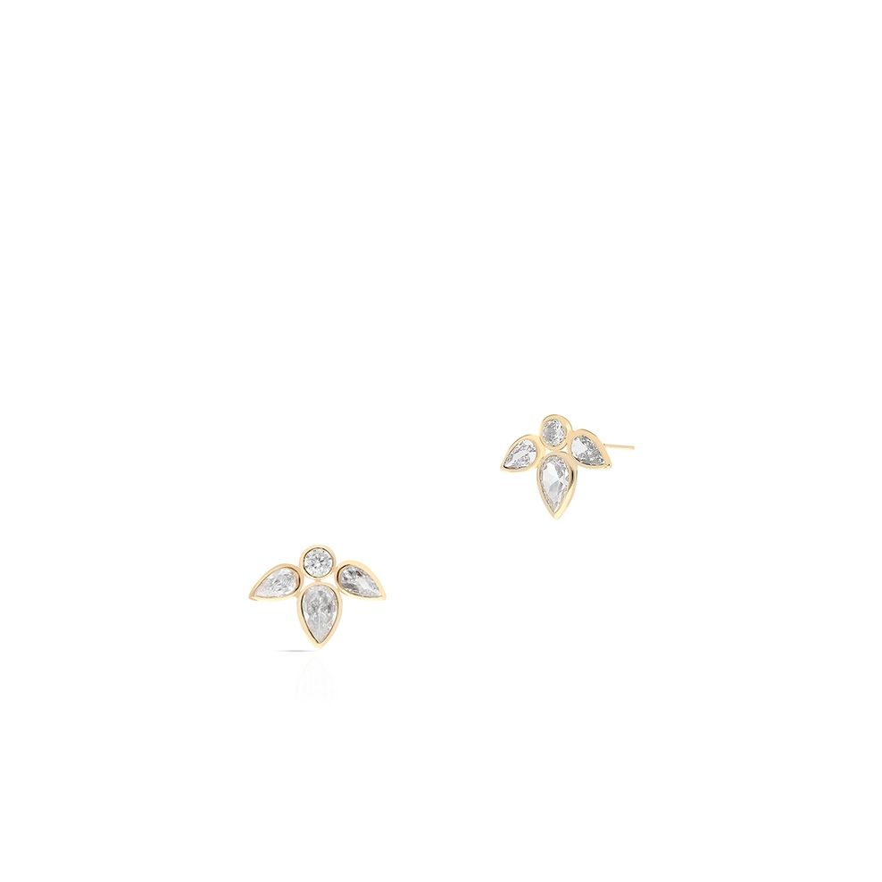 Kolczyki złote z cyrkoniami