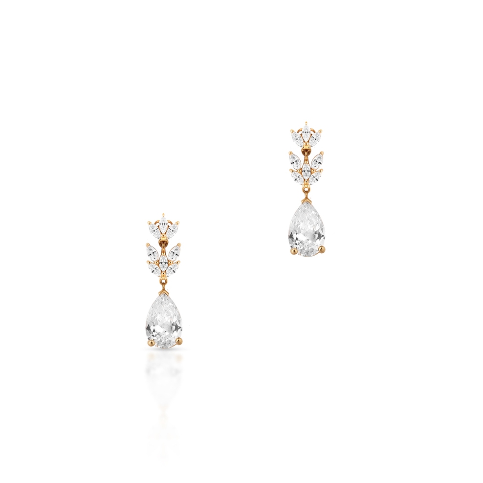 Kolczyki złote z cyrkoniami Ceremonials