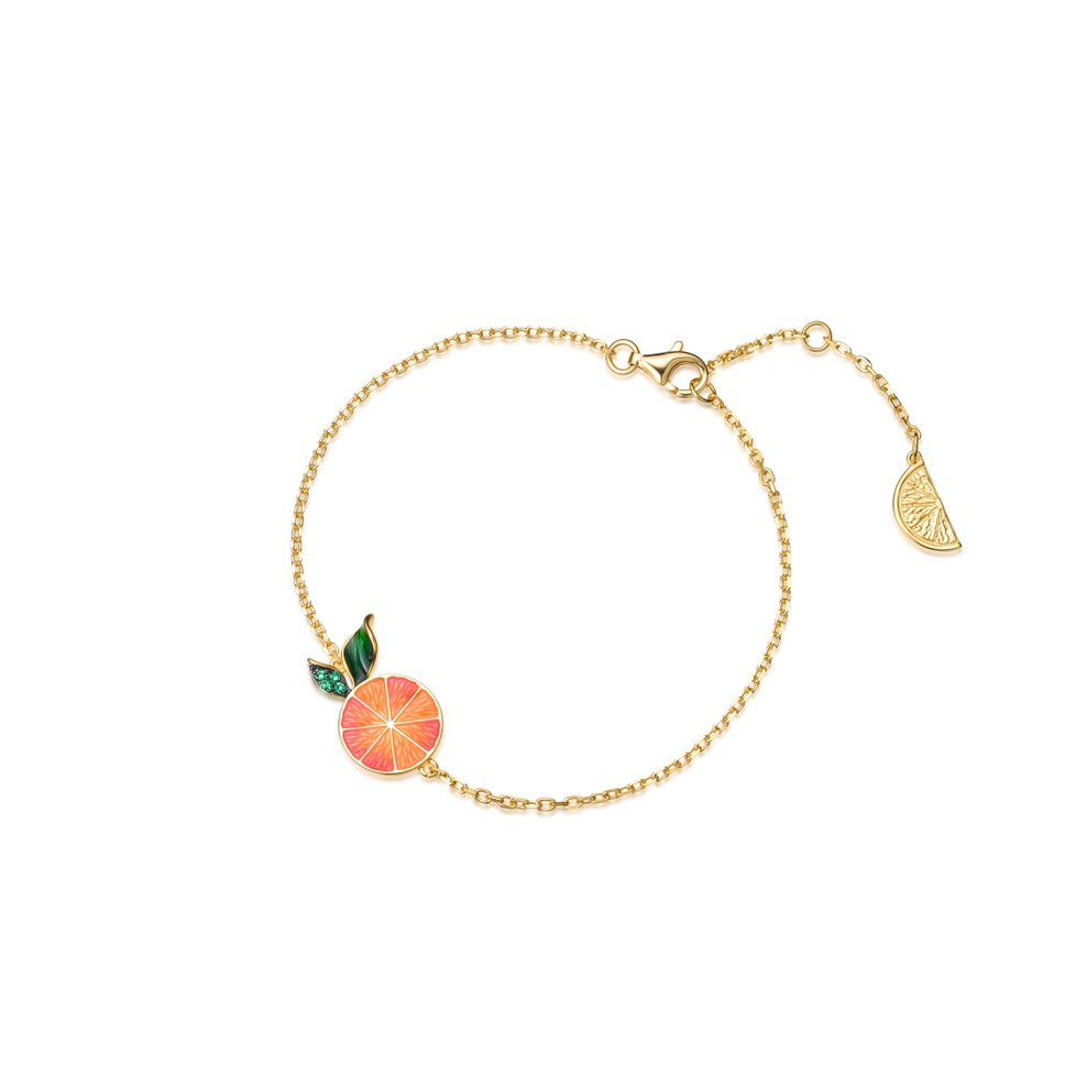 Bransoleta srebrna Kwiaty Nocy Cytrusy