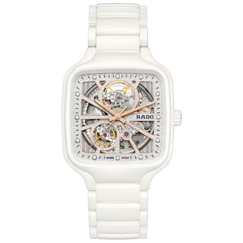 ZEGAREK RADO TRUE SQUARE AUTOMATIC OPEN HEART SPARKLING