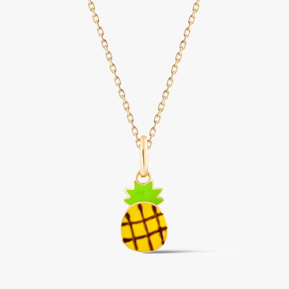 Wisiorek złoty ananas