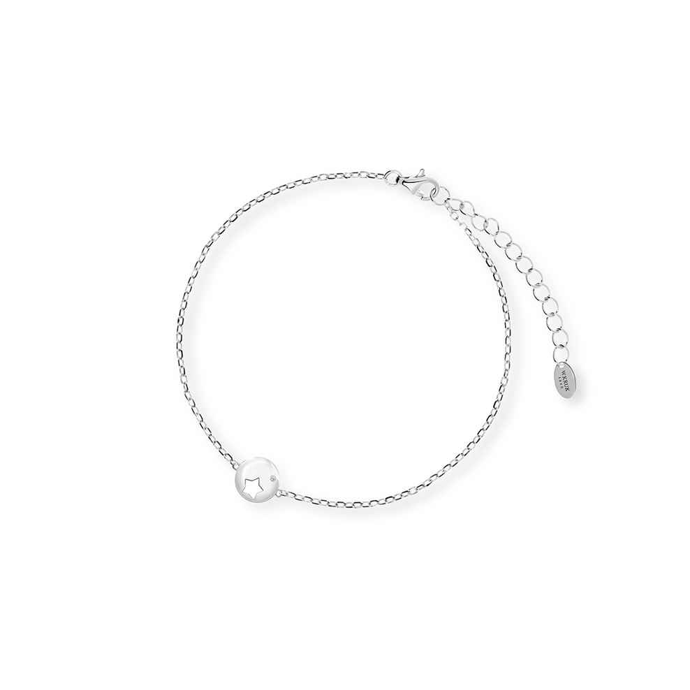 Bransoleta srebrna z gwiazdką