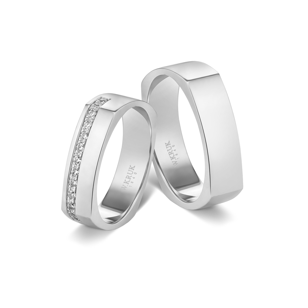 Komplet obrączek złotych SQUARELLA