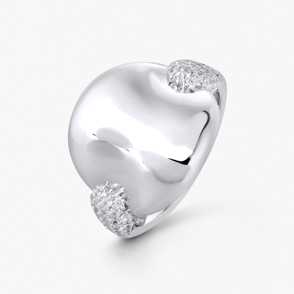 Pierścionek srebrny z cyrkoniami