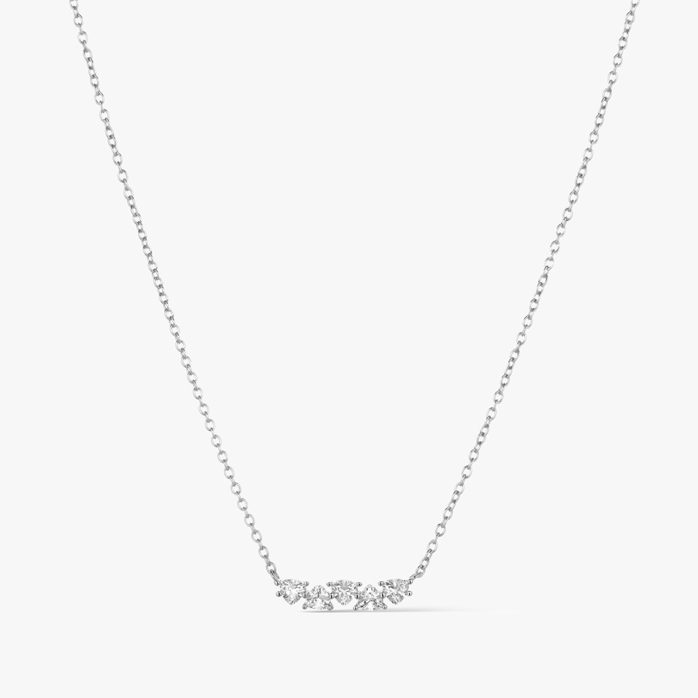 Naszyjnik srebrny z cyrkoniami