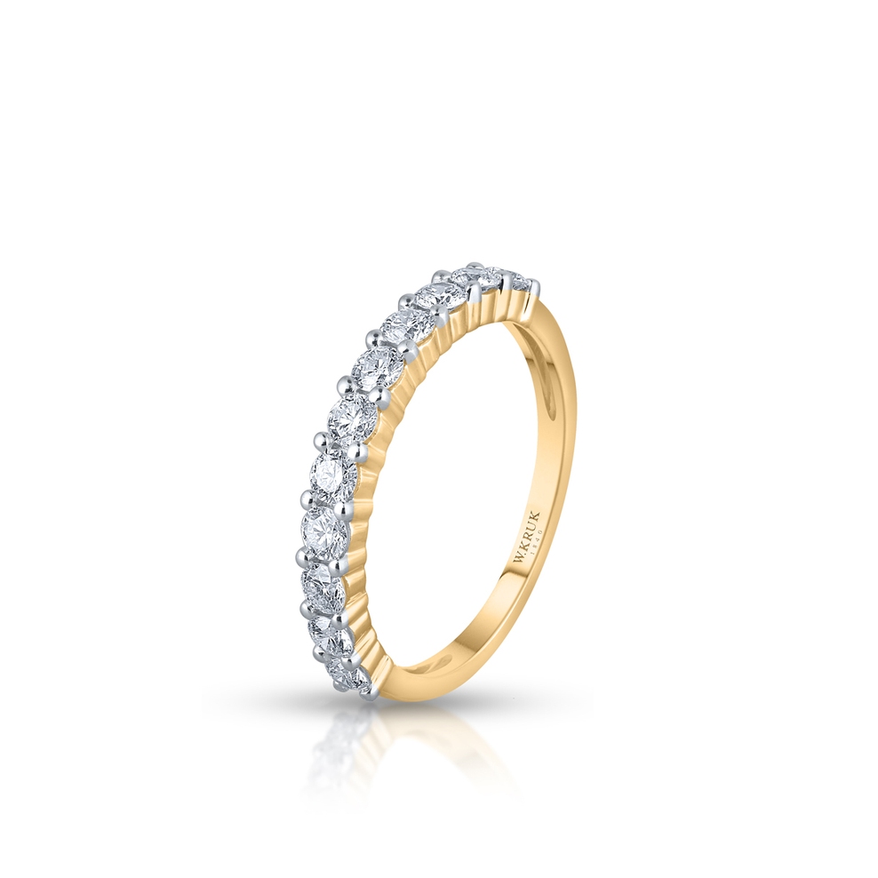 Pierścionek złoty z brylantami