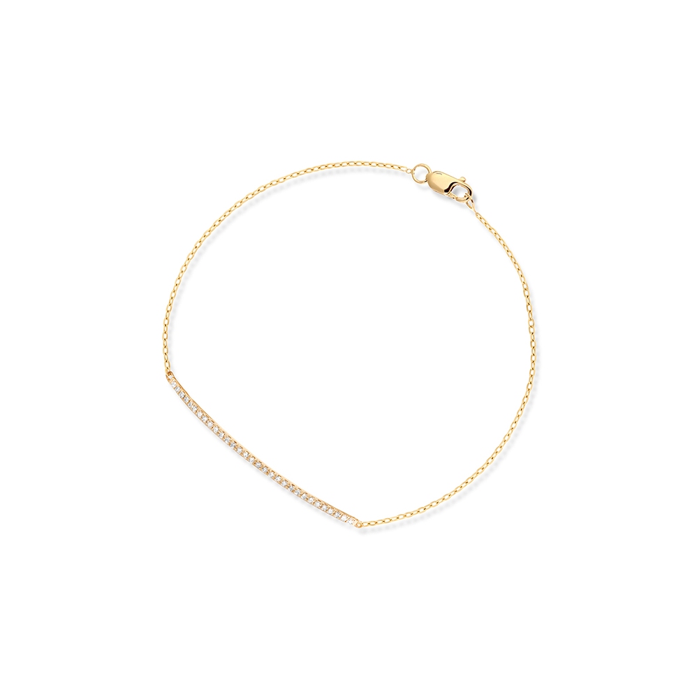 Bransoleta złota z diamentami