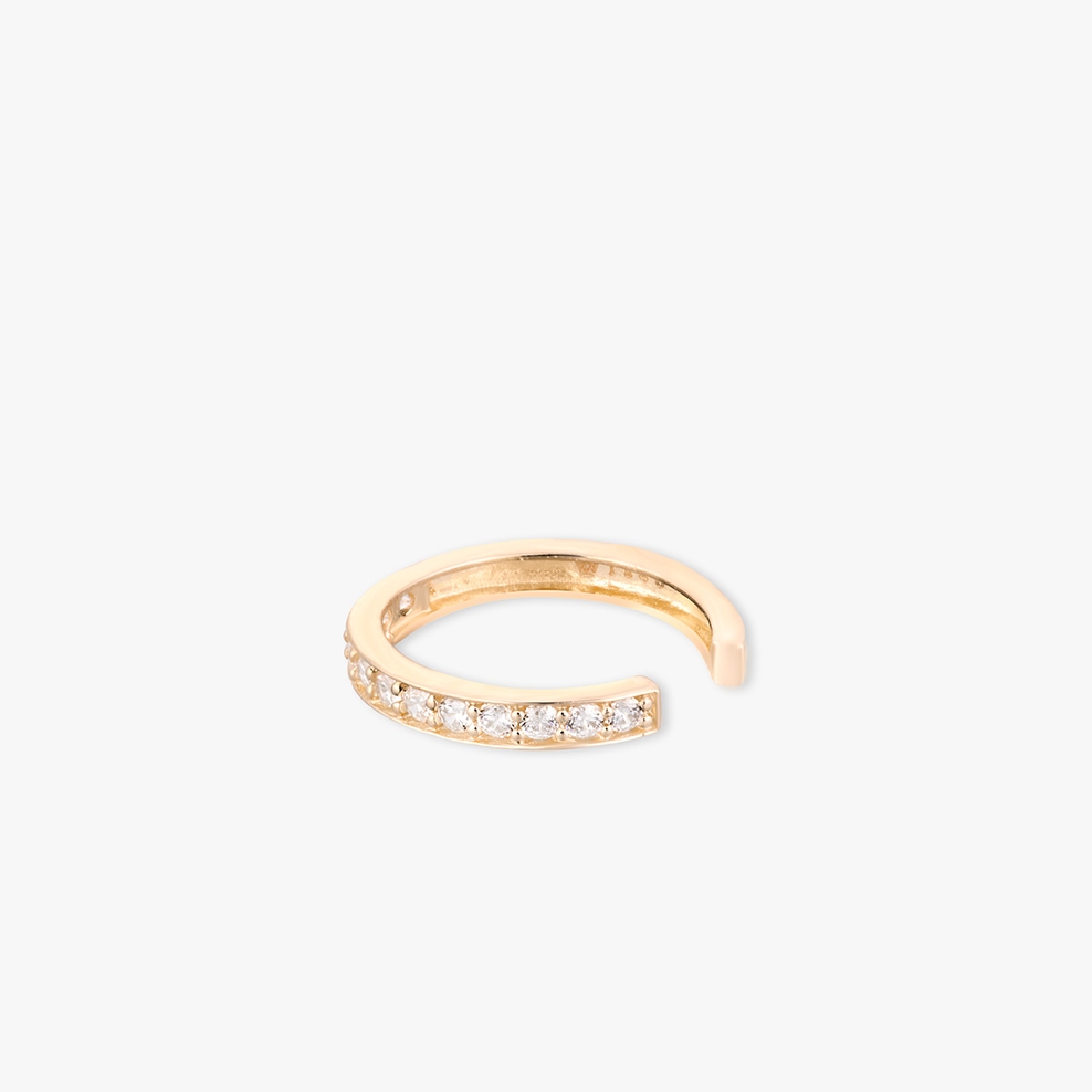 Nausznica złota z cyrkoniami