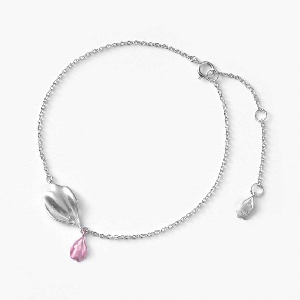 Bransoletka srebrna Kwiaty Nocy Wiśnia