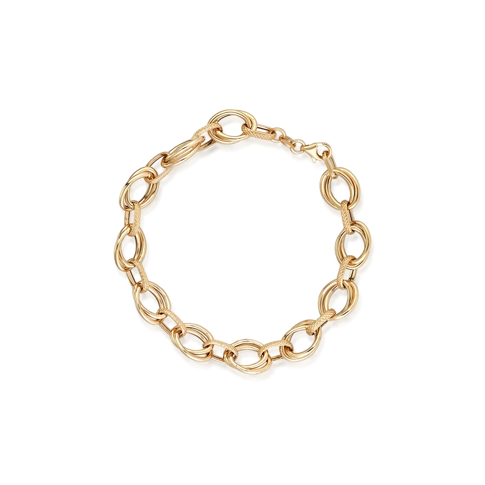 Bransoleta złota kółka