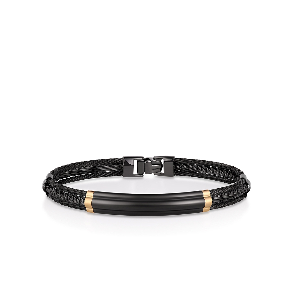 Bransoleta stal i złoto