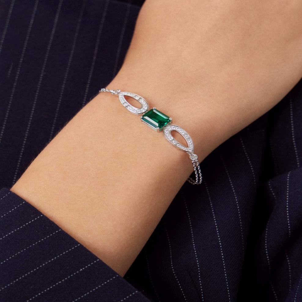 Bransoleta srebrna z cyrkoniami Ceremonials