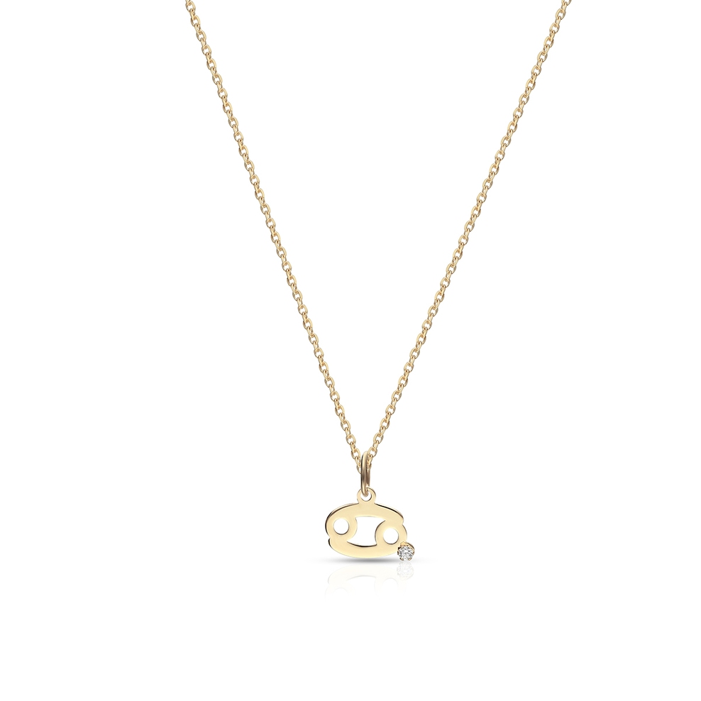 Wisiorek złoty Zodiak Rak