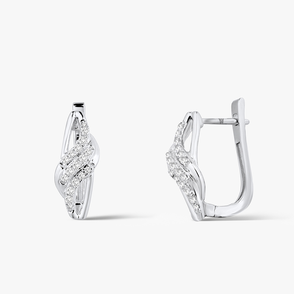 Kolczyki złote z diamentami