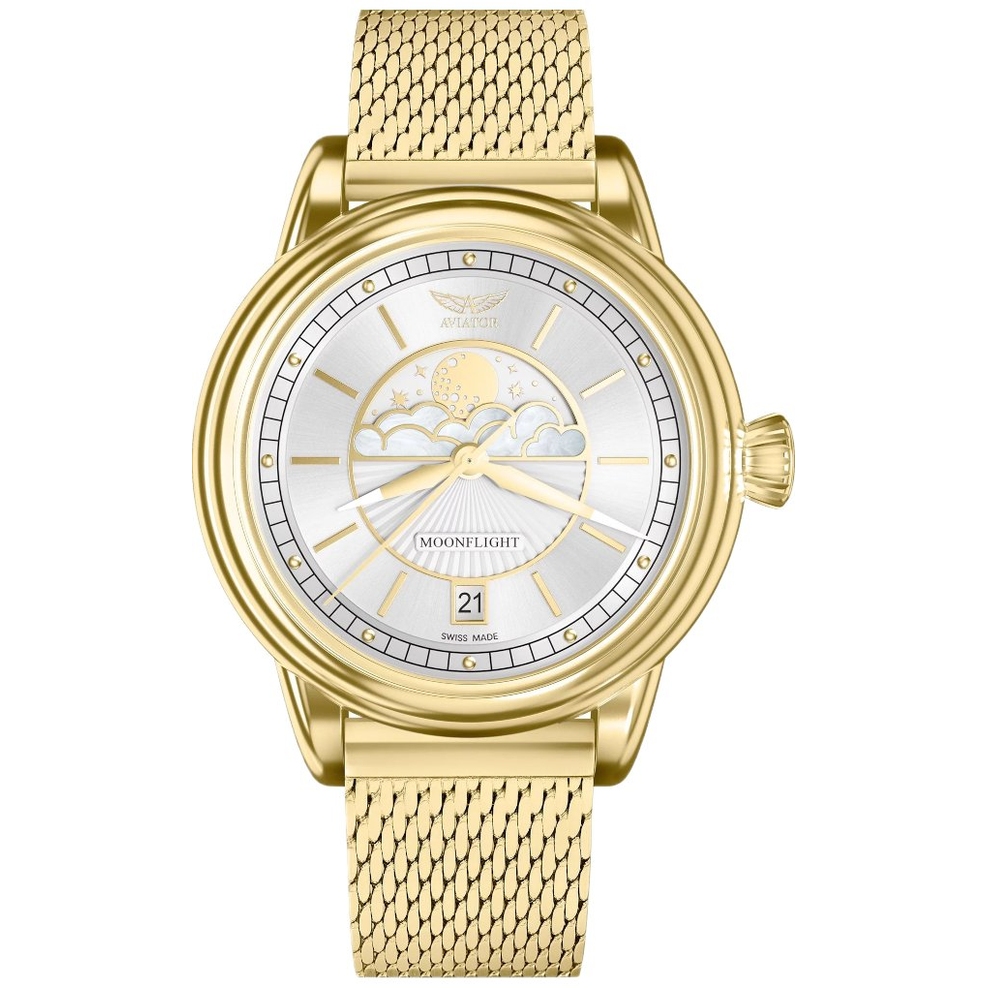 ZEGAREK AVIATOR SWISS Moonflight