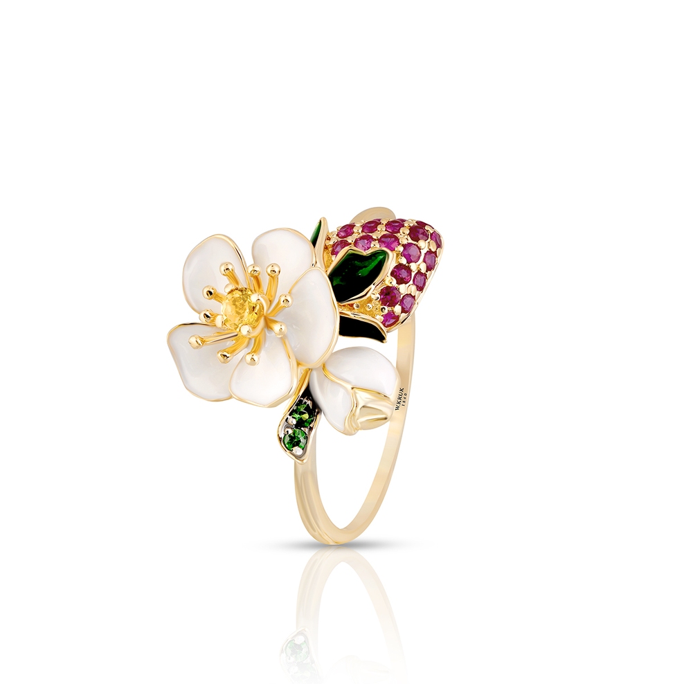 Pierścionek złoty Kwiaty Nocy