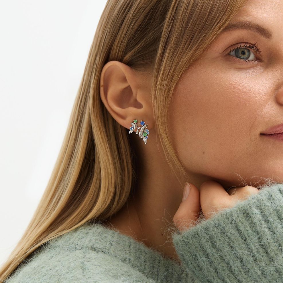 Kolczyki srebrne KOI