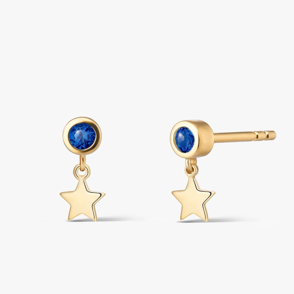 Kolczyki srebrne z gwiazdką