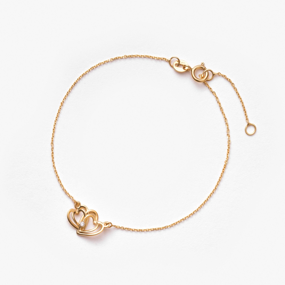 Bransoleta złota z diamentem laboratoryjnym Czułość