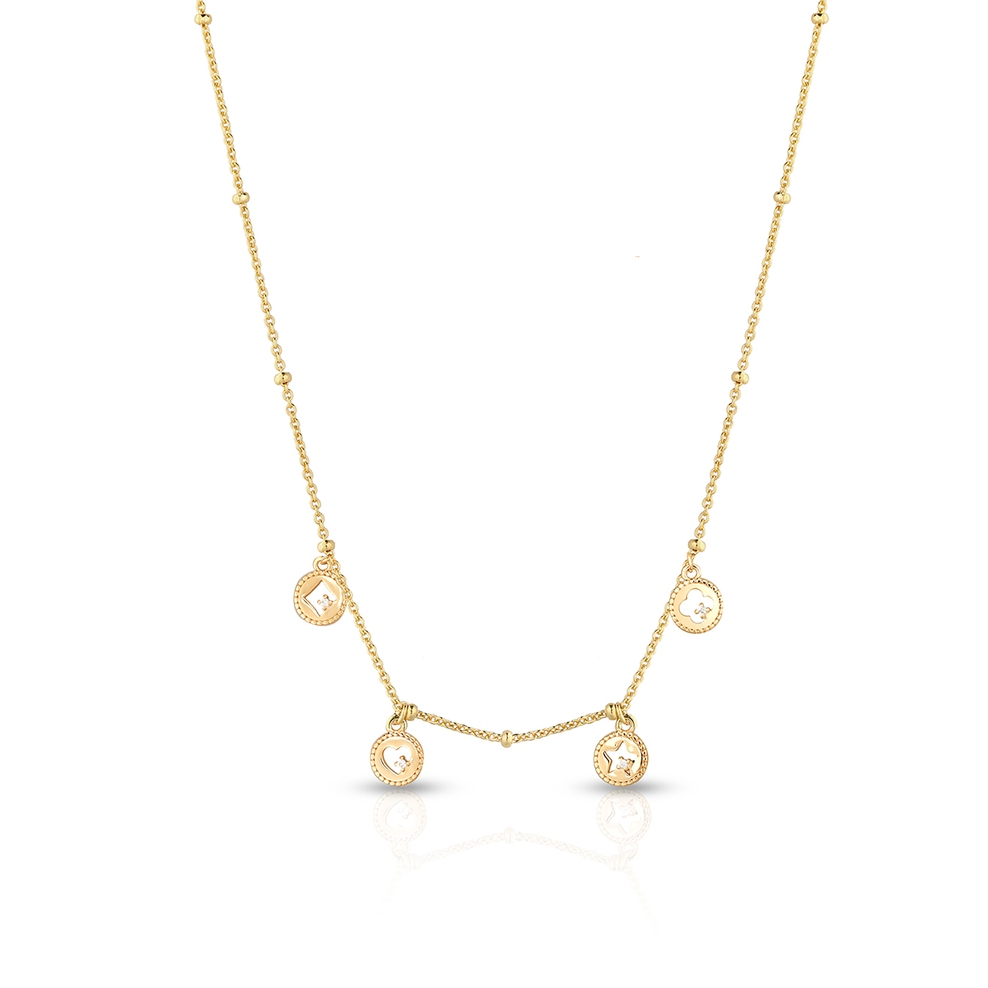 Naszyjnik  srebrny pozłacany