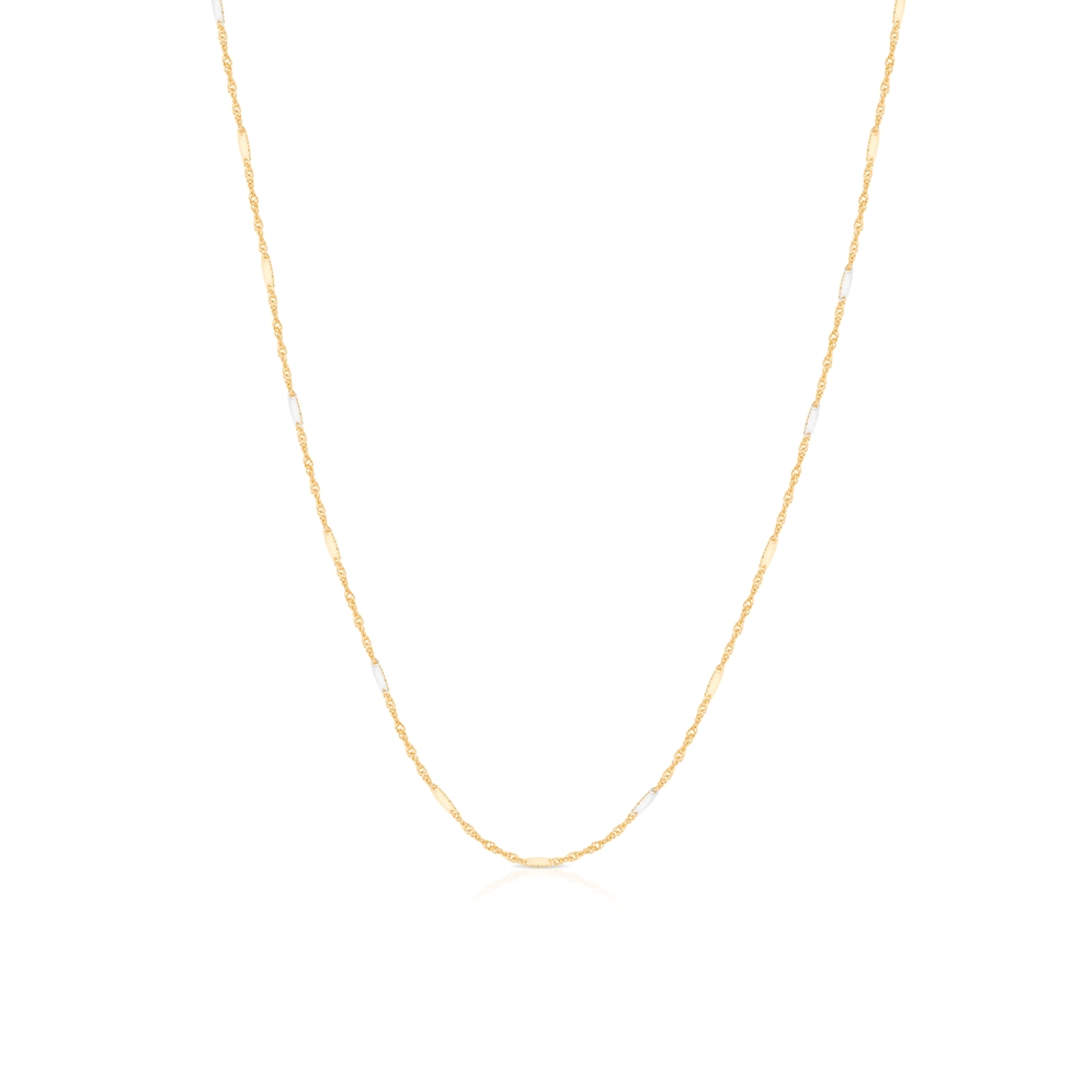 Łańcuszek złoty bicolor singapur